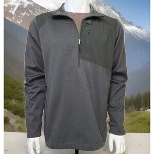 THE NORTH FACE Flash Dry XD 1/2 Zip Pullover Fleece Gray Jacket Men's L SEE DESC